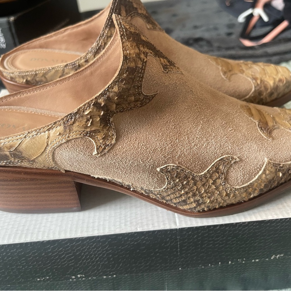 Donald J. Pliner - Calf Suede Mules. Size 9